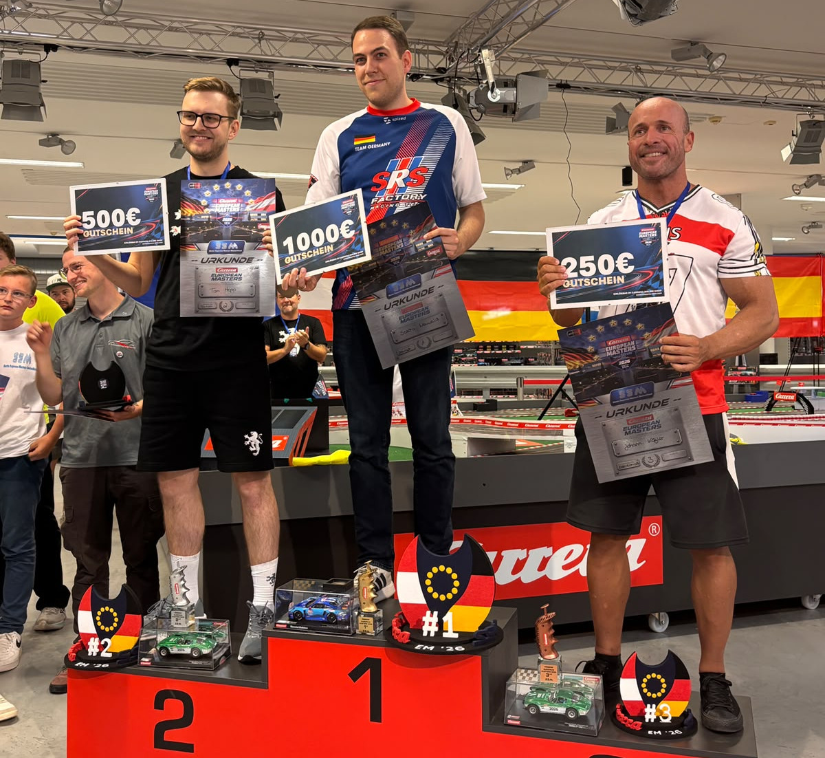 Das Podest der Gesamtwertung: Tom Hopp, Sascha Neuwald und Johann Kögler